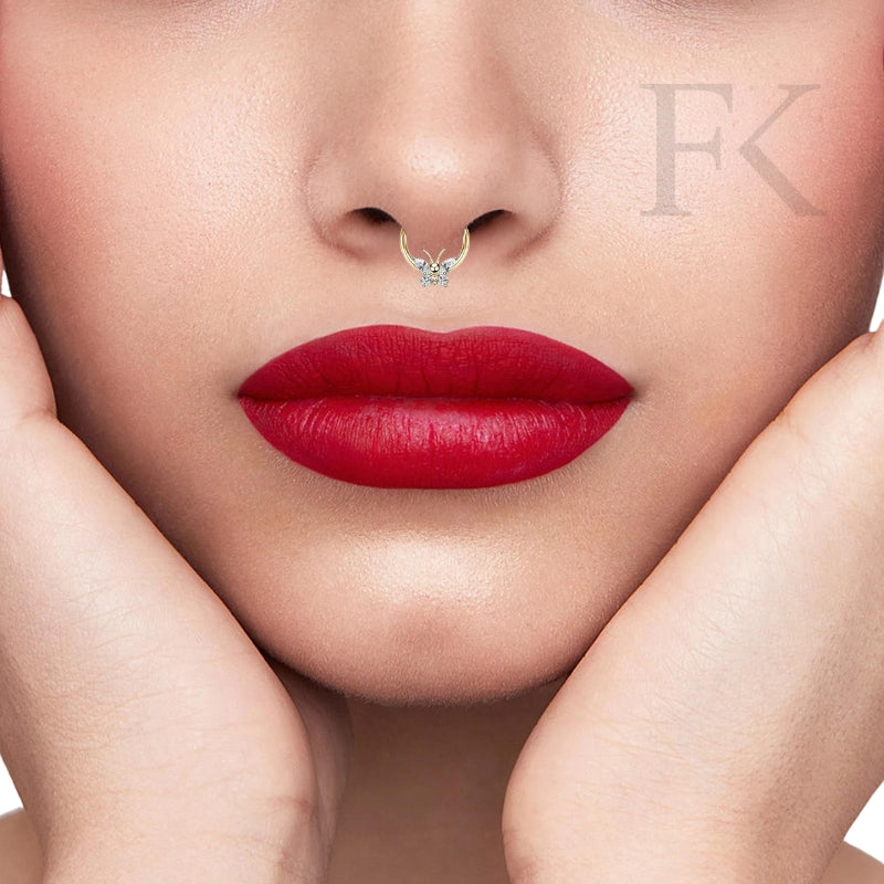 Schmetterling Gold Septum-Piercing Titan - FALKENKOENIG SCHMUCK & Piercing Online Shop