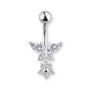 Schmetterling Bauchnabelpiercing aus Chirurgenstahl 316L – in Roségold, Silber oder Gold erhältlich, zartes Design mit glänzender Oberfläche.