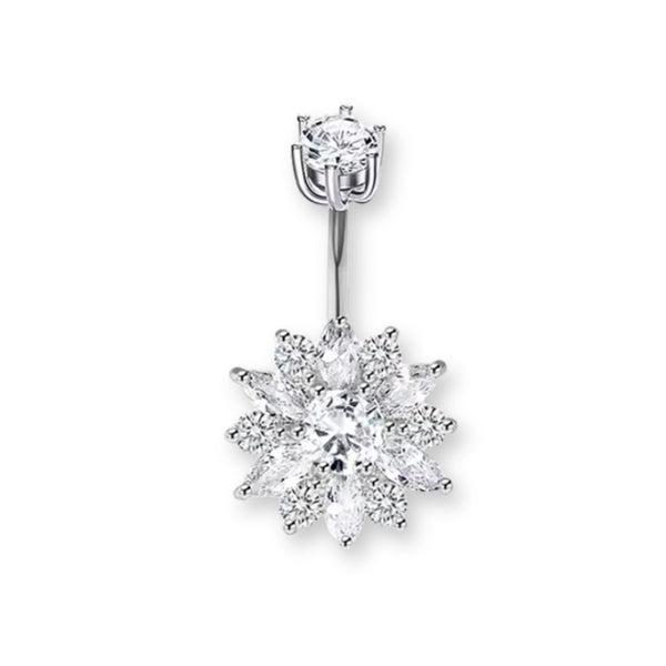 Stern Bauchnabelpiercing aus Chirurgenstahl 316L mit Kristallen - FALKENKOENIG SCHMUCK