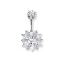 Stern Bauchnabelpiercing aus Chirurgenstahl 316L mit Kristallen - FALKENKOENIG SCHMUCK
