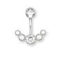 „Luna Bauchnabelpiercing aus Chirurgenstahl 316L mit halbmondförmigem Kristallbesatz und flacher Rückseite für höchsten Tragekomfort ✨🌙“