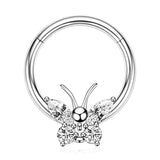 Schmetterling Silber Septum-Piercing Titan - FALKENKOENIG SCHMUCK & Piercing Online Shop