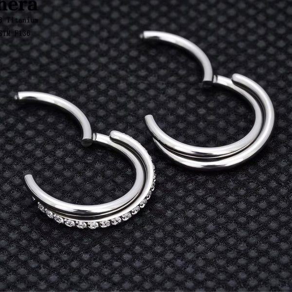 Silber Strass Nasenring Piercing Titan - FALKENKOENIG SCHMUCK & Piercing Online Shop