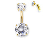 Zirkon Gold Bauchnabelpiercing – Chirurgenstahl