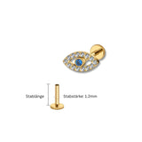 Fatima-Auge Labret Piercing - Gold Titan - FALKENKOENIG SCHMUCK & Piercing Online Shop
