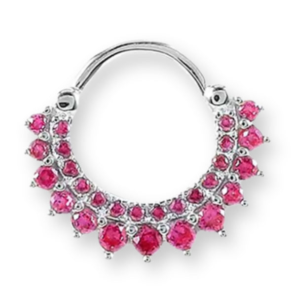Kristall-Piercing für Tragus, Helix, Septum oder Nase – in Silber, verschiedene Farben, dezent & vielseitig.