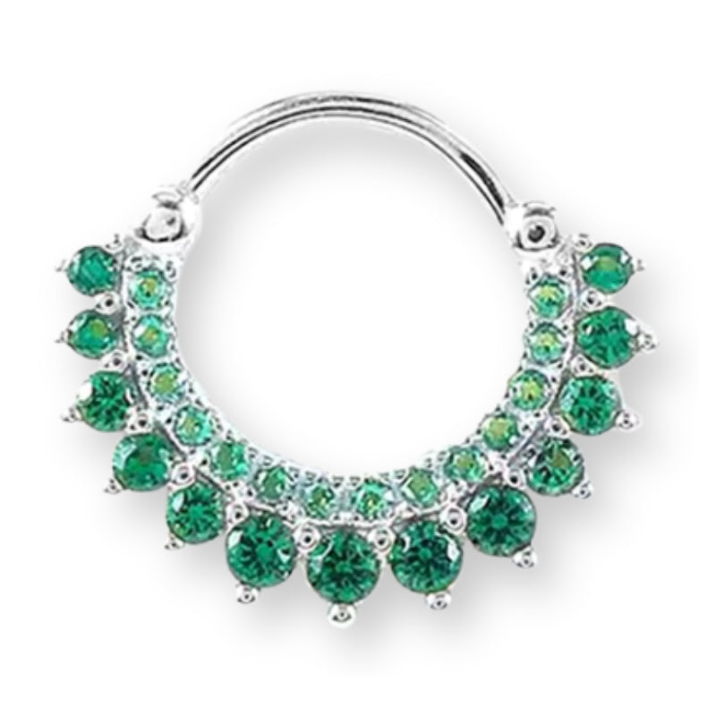 Kristall-Piercing für Tragus, Helix, Septum oder Nase – in Silber, verschiedene Farben, dezent & vielseitig.