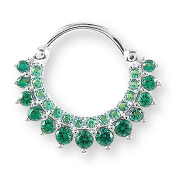 Kristall-Piercing für Tragus, Helix, Septum oder Nase – in Silber, verschiedene Farben, dezent & vielseitig.