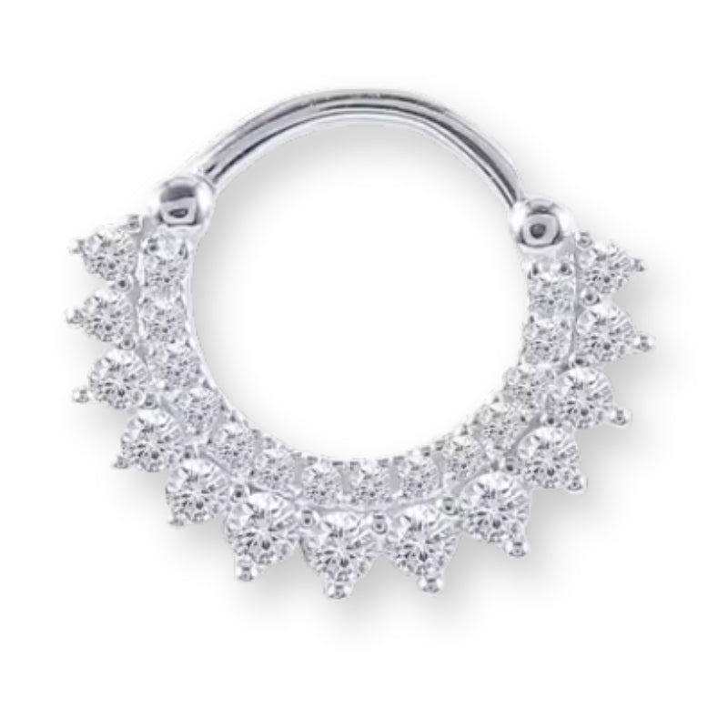 Kristall Tragus-Piercing 925er Silber - FALKENKOENIG SCHMUCK & Piercing Online Shop
