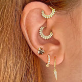 Kristall Tragus-Piercing 925er Silber - FALKENKOENIG SCHMUCK & Piercing Online Shop