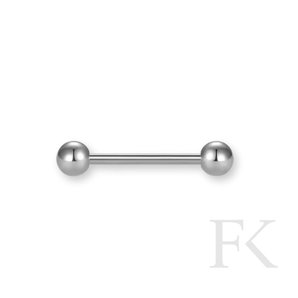 Zungenpiercing-Set aus Titan mit vier Farben – Silber, Lila, Topas und Saphir-Blau – auf weißem Hintergrund, hochwertig & vielseitig kombinierbar.