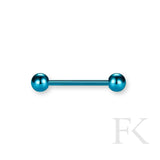 Zungenpiercing-Set aus Titan mit vier Farben – Silber, Lila, Topas und Saphir-Blau – auf weißem Hintergrund, hochwertig & vielseitig kombinierbar.