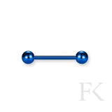 Zungenpiercing-Set aus Titan mit vier Farben – Silber, Lila, Topas und Saphir-Blau – auf weißem Hintergrund, hochwertig & vielseitig kombinierbar.