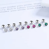 Weisse Ohrstecker 925er Silber - FALKENKOENIG SCHMUCK & Piercing Online Shop