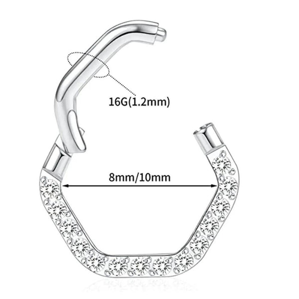 Silber Septum-Piercing Chirurgenstahl - FALKENKOENIG SCHMUCK & Piercing Online Shop