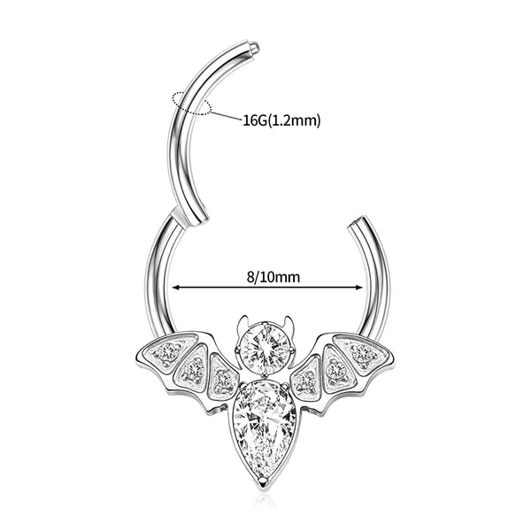 Fledermaus Gold Septum-Piercing Titan - FALKENKOENIG SCHMUCK & Piercing Online Shop