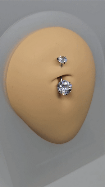 Kristall Silber Chirurgenstahl Bauchpiercing