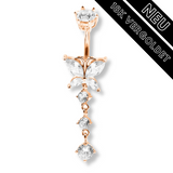 Bauchnabelpiercing 18 Karat Vergoldet - Roségold - FALKENKOENIG SCHMUCK & Piercing Online Shop