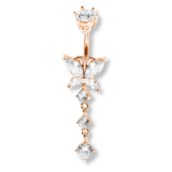 Bauchnabelpiercing 18 Karat Vergoldet - Roségold - FALKENKOENIG SCHMUCK & Piercing Online Shop