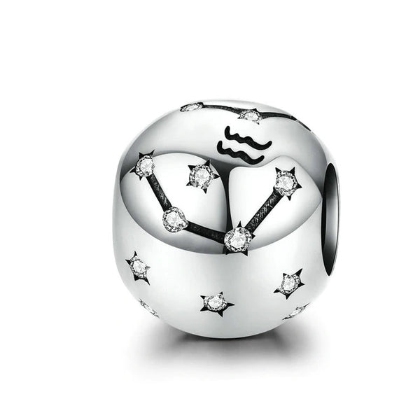 Sternzeichen Charm Anhänger Sterling Silber Kristall - FALKENKOENIG SCHMUCK & Piercing Online Shop