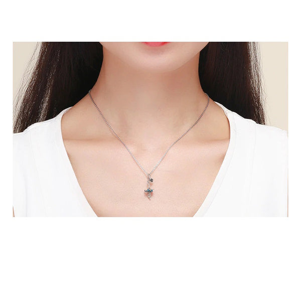 Charm Anhänger Blume Sterling Silber Kristall - FALKENKOENIG SCHMUCK & Piercing Online Shop
