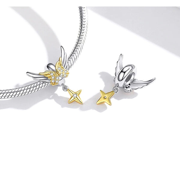 Charm Anhänger Brilliant Flügel Sterling Silber Kristall - FALKENKOENIG SCHMUCK & Piercing Online Shop