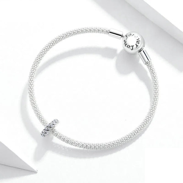 Charm Anhänger Glitzer Ring Sterling Silber - FALKENKOENIG SCHMUCK & Piercing Online Shop