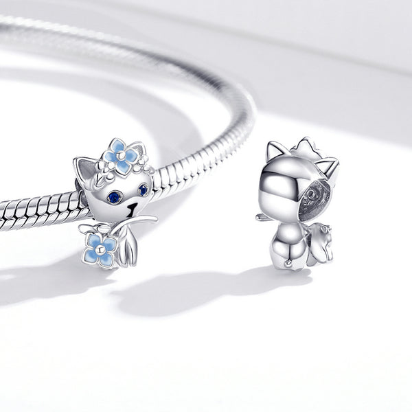 Charm Anhänger Katze Sterling Silber - FALKENKOENIG SCHMUCK & Piercing Online Shop