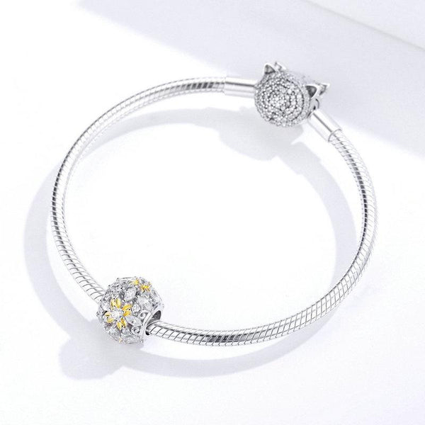 Charm Anhänger Orchideen Sterling Silber Kristall - FALKENKOENIG SCHMUCK & Piercing Online Shop
