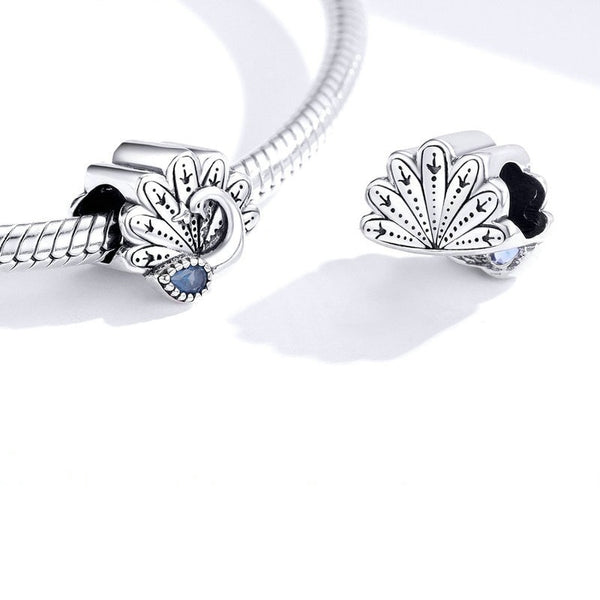 Charm Anhänger Pfauen Auge Sterling Silber Kristall - FALKENKOENIG SCHMUCK & Piercing Online Shop