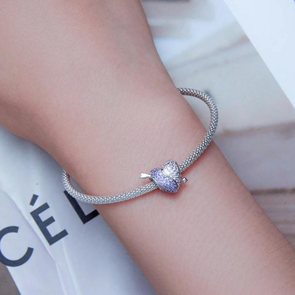 Charm Anhänger Kleeblatt Sterling Silber Kristall - FALKENKOENIG SCHMUCK & Piercing Online Shop