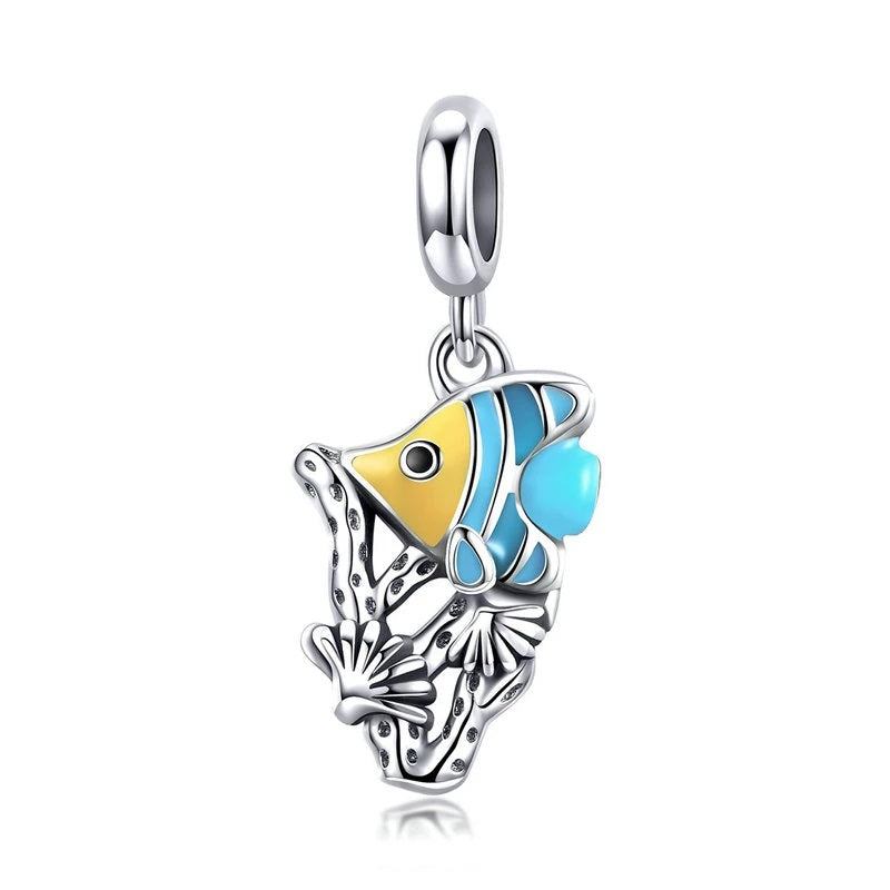 Charm Anhänger Fisch Sterling Silber - FALKENKOENIG SCHMUCK & Piercing Online Shop