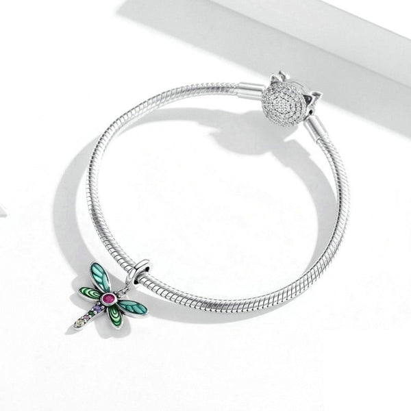 Charm Anhänger Libelle Sterling Silber Kristall - FALKENKOENIG SCHMUCK & Piercing Online Shop