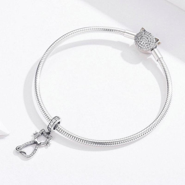 Charm Anhänger Katze Sterling Silber - FALKENKOENIG SCHMUCK & Piercing Online Shop