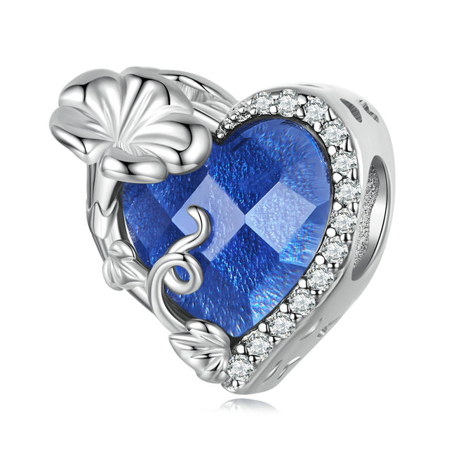GNOCE Geburtsstein Charm – 925er Sterlingsilher Herz-Anhänger Mit Perle, Für Armband Oder Halskette, Geburtstagsgeschenk
