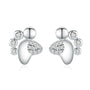 Ohrstecker Glitzer Pfoten Sterling Silber Kristall - FALKENKOENIG SCHMUCK & Piercing Online Shop