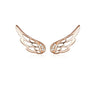 Ohrstecker Flügel Sterling Silber Roségold Kristalle - FALKENKOENIG SCHMUCK & Piercing Online Shop