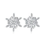 Ohrstecker Schneeflocke aus Sterling Silber Kristallen - FALKENKOENIG SCHMUCK & Piercing Online Shop