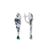 Papagei Ohrringe mit Kristallen - FALKENKOENIG SCHMUCK & Piercing Online Shop