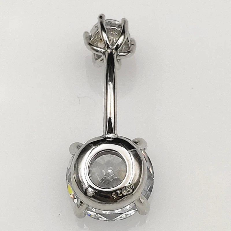 Bauchnabelpiercing Echt Silber 925 mit Kristallen 7-05-001 - FALKENKOENIG SCHMUCK & Piercing Online Shop