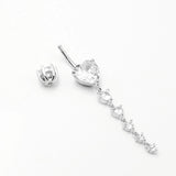 Bauchnabelpiercing Echt Silber 925 mit Kristallen 7-05-010 - FALKENKOENIG SCHMUCK & Piercing Online Shop