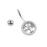 Bauchnabelpiercing Echt Silber 925 mit Kristallen 7-05-015 - FALKENKOENIG SCHMUCK & Piercing Online Shop