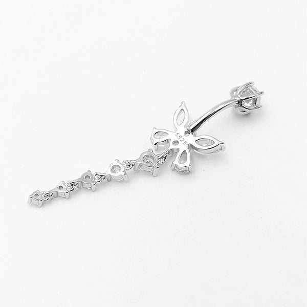 Bauchnabelpiercing Echt Silber 925 mit Kristallen 7-05-016 - FALKENKOENIG SCHMUCK & Piercing Online Shop