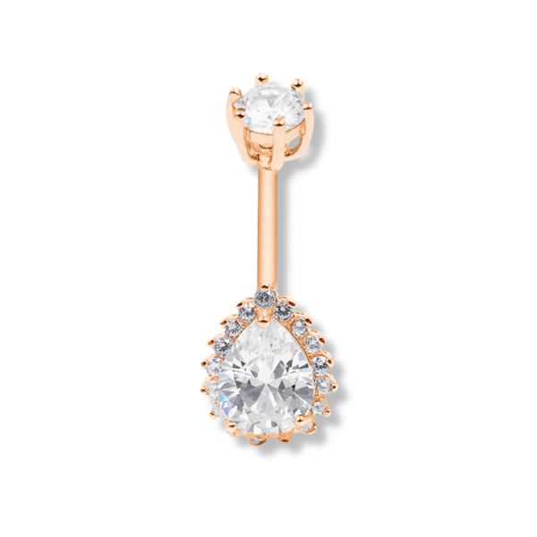 Tropfen Bauchnabelpiercing 18 Karat Vergoldet - Roségold - FALKENKOENIG SCHMUCK & Piercing Online Shop