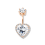 Paris Herz Bauchnabelpiercing 18 Karat Vergoldet - Roségold - FALKENKOENIG SCHMUCK & Piercing Online Shop
