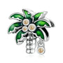 Charm Anhänger Kokos-Palme Sterling Silber Kristall - FALKENKOENIG SCHMUCK & Piercing Online Shop