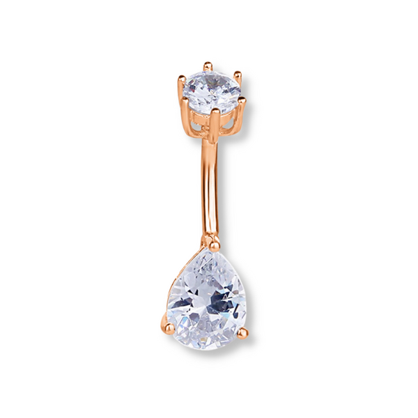 Tropfen Bauchnabelpiercing 18 Karat Vergoldet - Roségold - FALKENKOENIG SCHMUCK & Piercing Online Shop