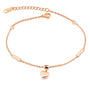 Fusskettchen Edelstahl Rosegold 21,5 - 26 cm verstellbar - FALKENKOENIG SCHMUCK & Piercing Online Shop